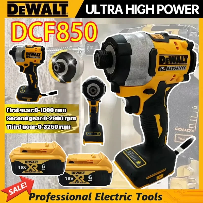 dewalt-dcf850-visseuse-a-percussion-sans-balais-18v-sans-fil-rechargeable-tournevis-electrique-205nm-outil-de-percage-a-percussion-puissant