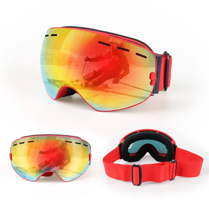 X-TIGER Winter Skiing Eyewear Ski Goggles Men Women Snowboard Glasses Comma Style Glasses TPU UV400 Anti-Fog Sports Eyewear