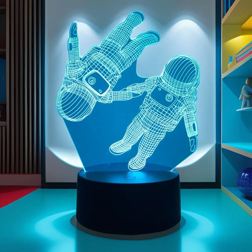 Veilleuse LED 3D Lllusion Cortors, lampes Space AstronsomLights, USB Touch Remote, RVB, couleur, décoration de chambre, cadeau pour enfant