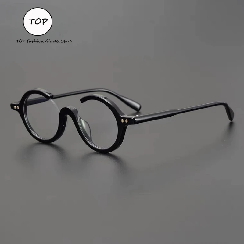 Irregular Plate Round Handmade Fashion Female Retro Anti-blue Personality Trend Male Frame Myopic Presbyopia Optical Frame