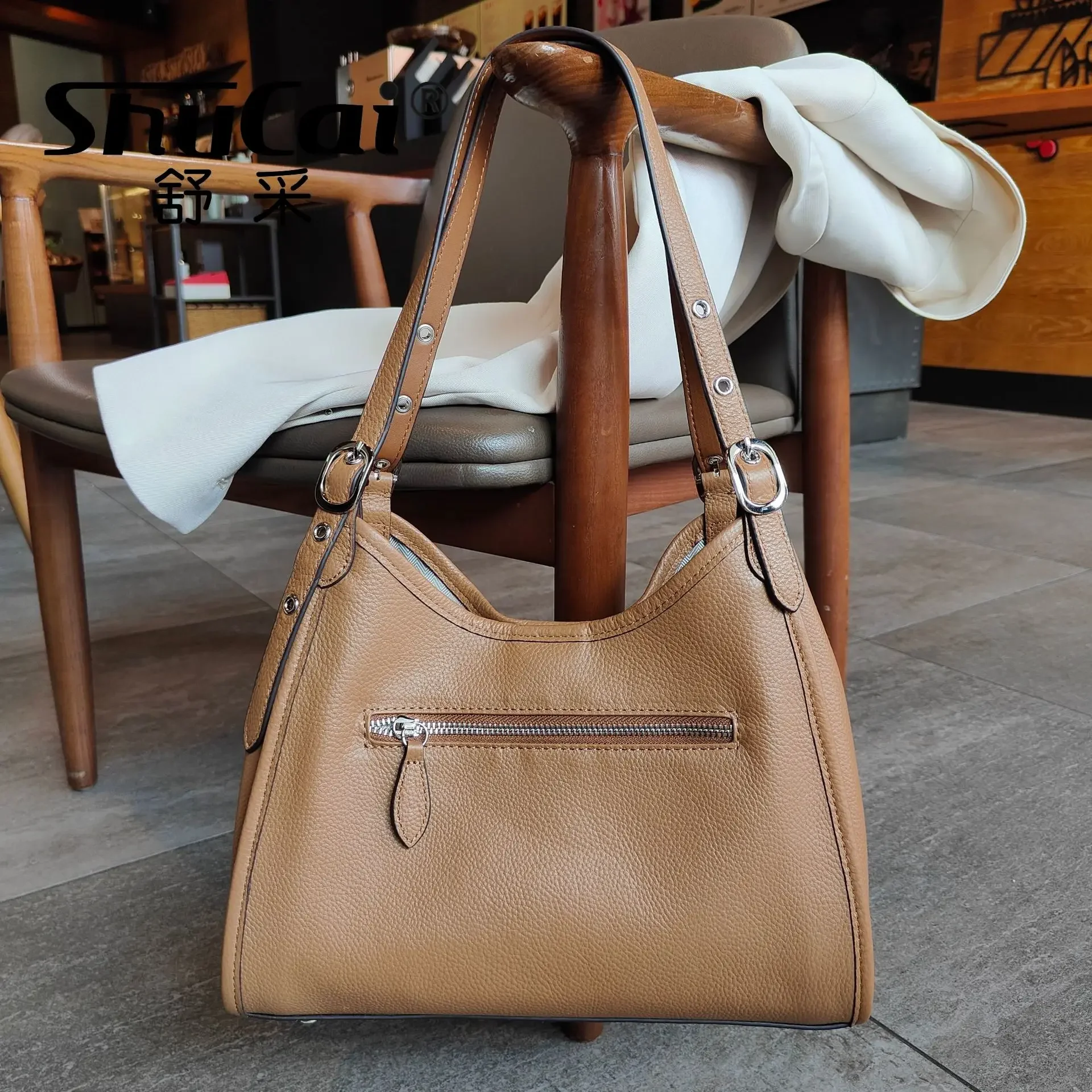 Genuine Leather tote bag female underarm multi-compartment large capacity shoulder bag soft leather commuter handbags bag new