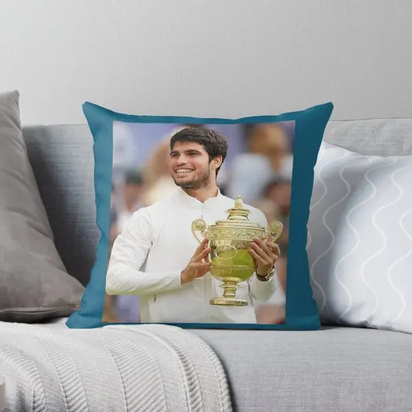 Tenis Carlos Alcaraz  Printing Throw Pillow Cover Decor Car Bedroom Anime Sofa Case Cushion Square Pillows not include One Side