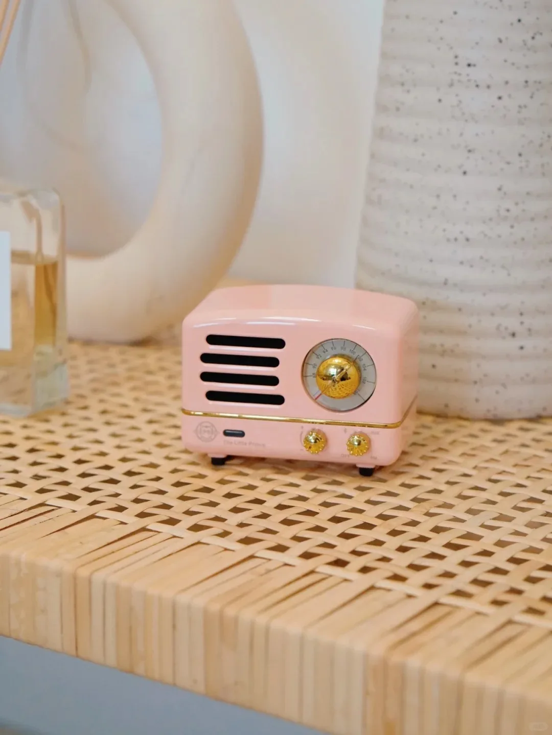 Mao King Little Prince OTR Speaker FM Radio Pink Bluetooth Wireless Music Metal Player MW-2A Gift