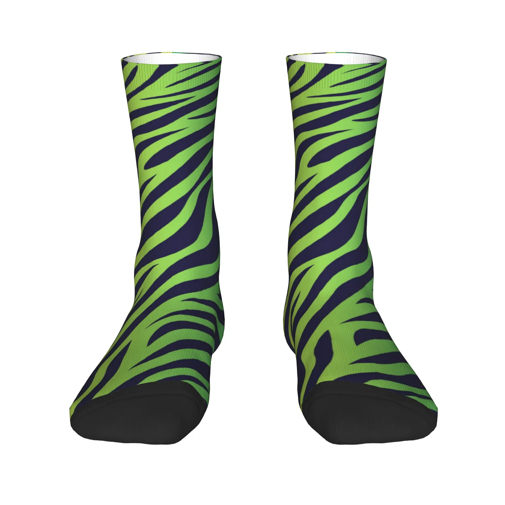 Colorful Tiger Zebra Skin Pattern Dress Socks Mens Womens Warm Funny Novelty  Crew Socks