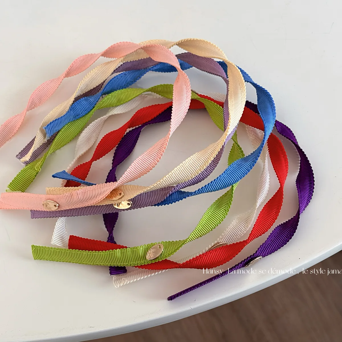Headband Fabric Spiral Design Non Slip Gentle No Pull Women Comfortable Lightweight Durable for Daily Home Office Travel