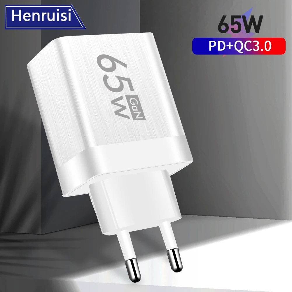 PD 65W GaN Charger USB C Fast Chargering Adapter For Samsung S22 S21 iPhone 14 13 Xiaomi Huawei LG Quick Charge 3.0 USB Charger