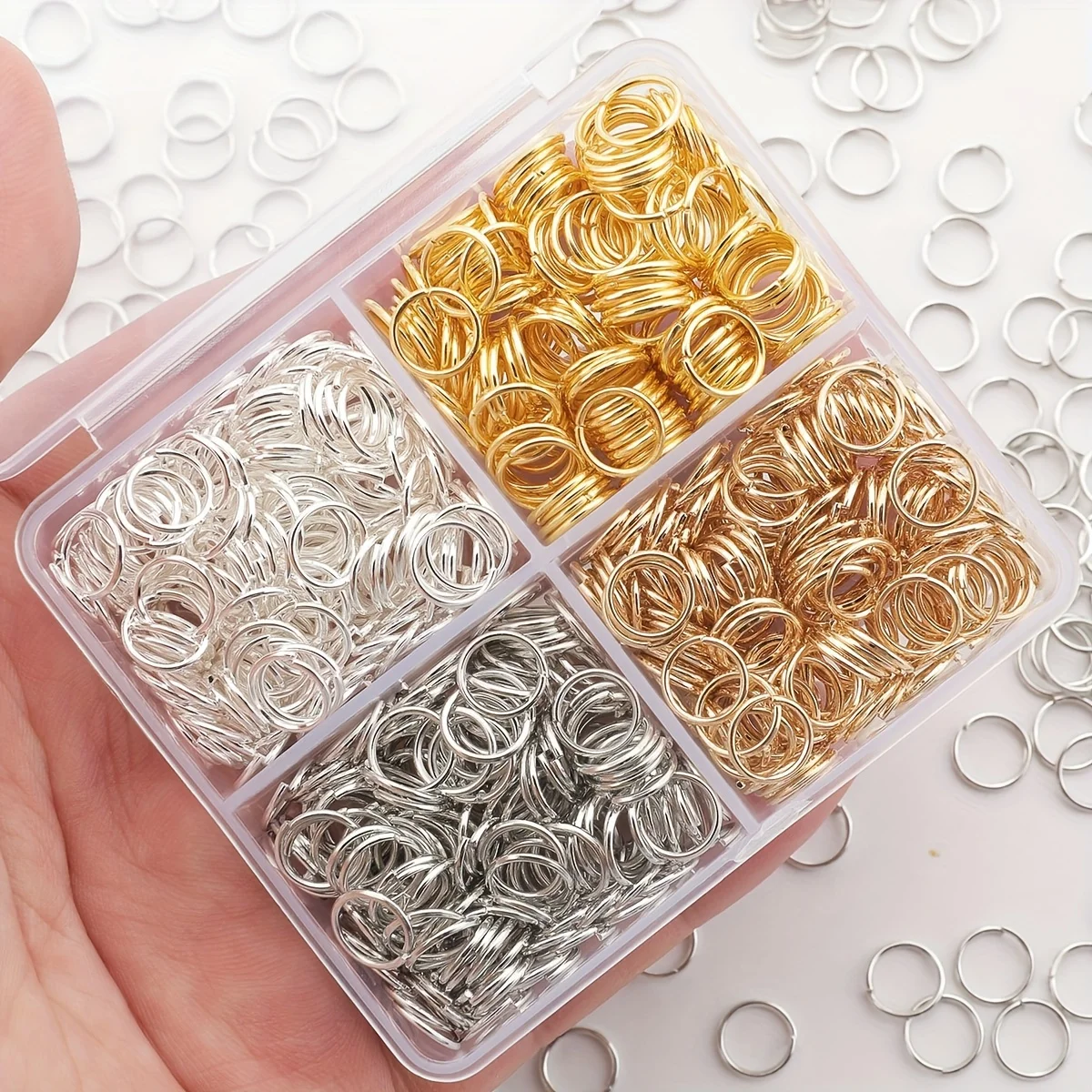 Assorted Sizes Iron Craft Kit DIY Jewelry Making Kit Jump Rings Lobster Clasps Iron Craft Set for Bracelets Necklaces Keychains