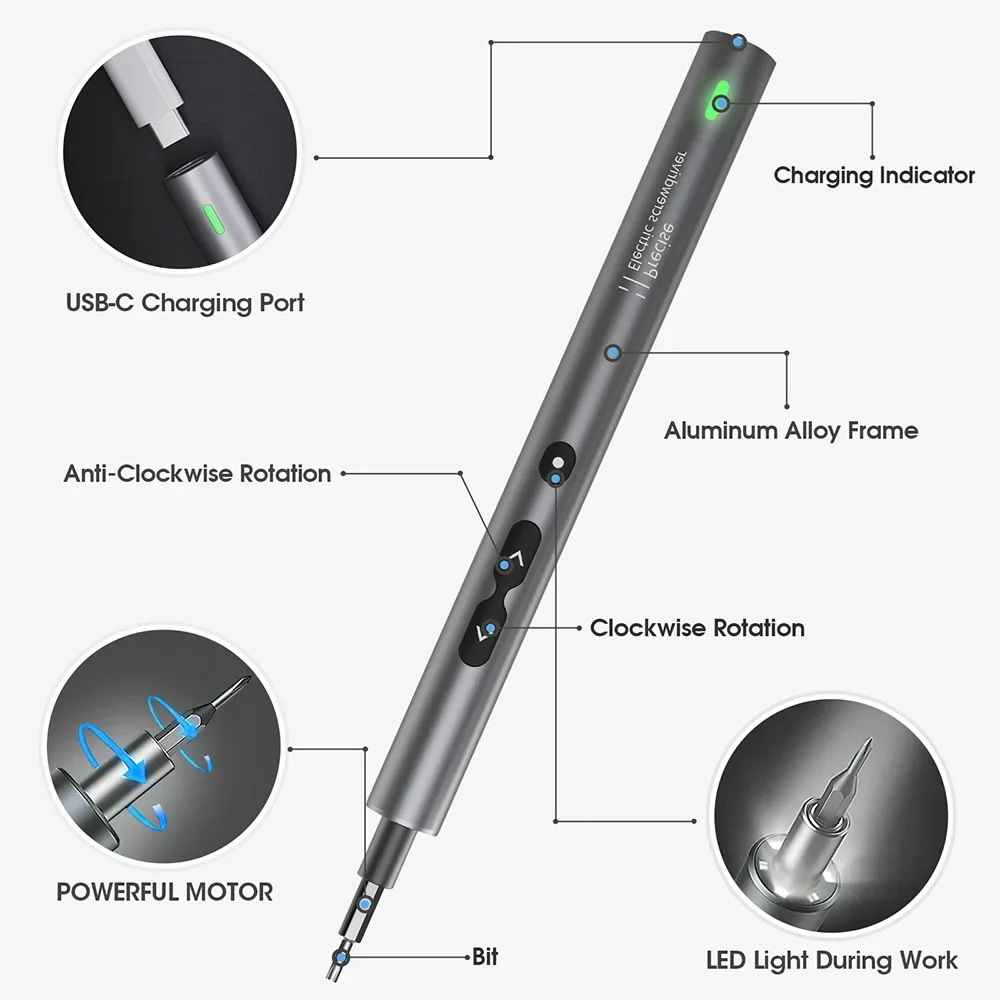 King'sdun 120 in 1 DIY Electric Precision Screwdriver Set Screwdriver Bit Set Electric for Computers, Mobile Phones, Cameras