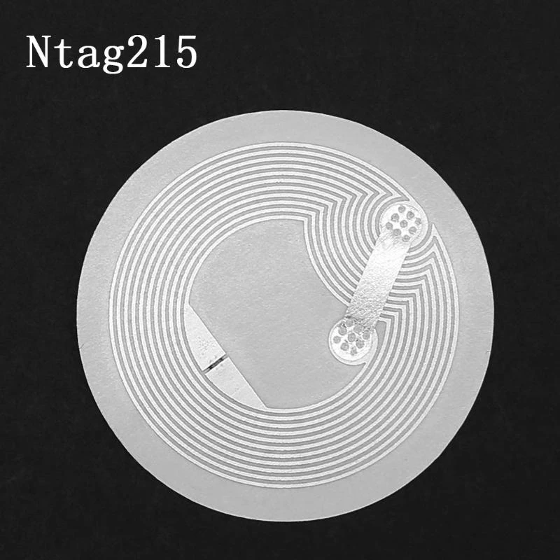 R1WD NTAG215 Stickers Adhesive Label Tags 504 Bytes Fast Read Write Lock for NFC Application Software 10pc