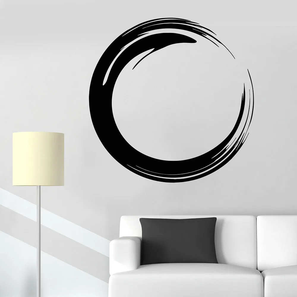 Circle Enso Zen Buddhism Symbol Decals Religion Vinyl Wall Stickers Home Ornament Murals Bedroom Decoration A694