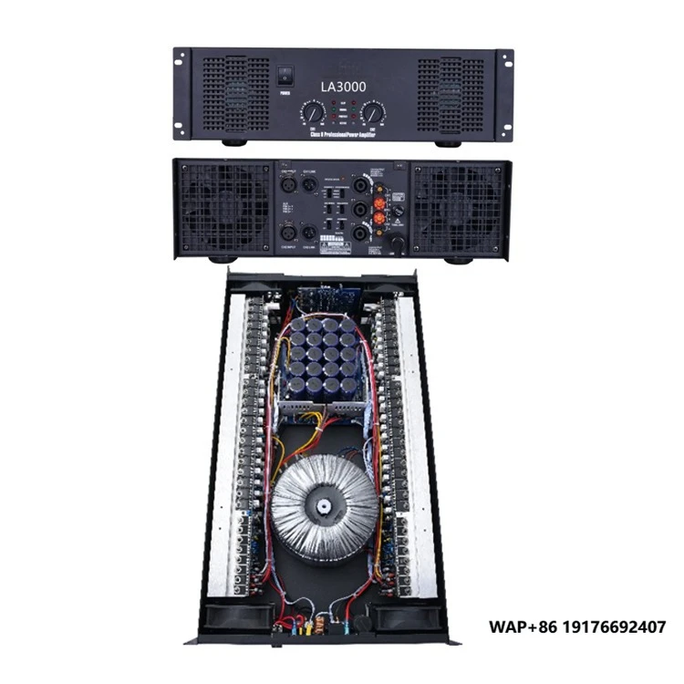 

3U 2 Two Channels 2x2500w 5000w Class h Subwoofer Lace 5000 Power Amp Solar Power Amplifier