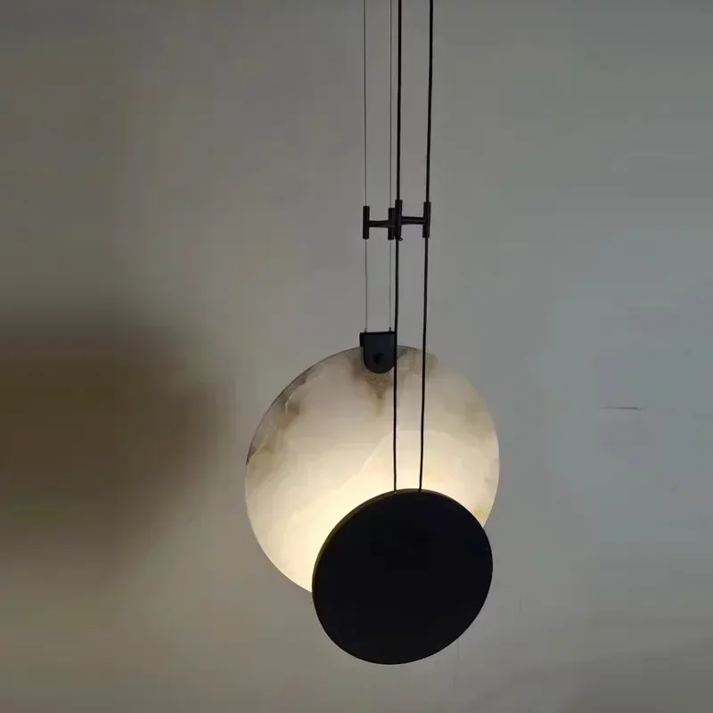 Nordic Style Luxury Marble Chandelier Suitable for Bedroom Bedside Study Tea Room Indoor Decoration Atmosphere Pendant Light