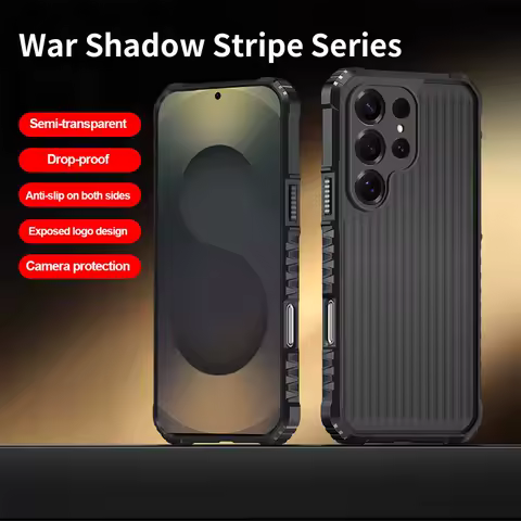 Corrugated 3D Stripes Matte Case Samsung Galaxy S25 S24 S23 S22 Ultra Plus FE A05 A06 A13 A14 A15 A16 A24 A25 Shockproof Cover