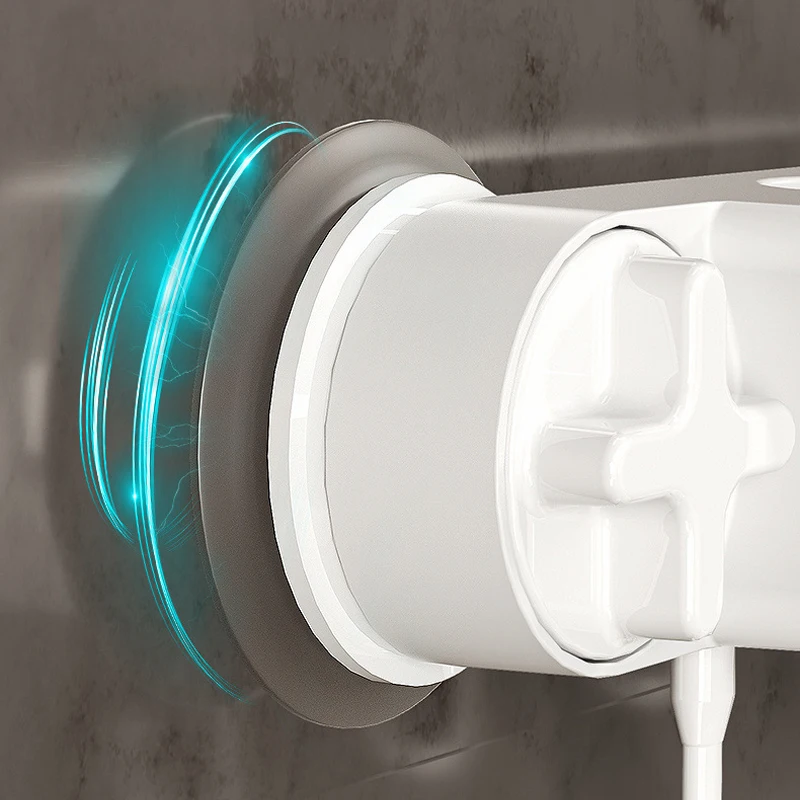 Suction Cup Mop Clips Holder 2-4Clips Wall Mop Brush Broom Hanger Rack Kitchen Bathroom Organizer Shelf Clamp with Hook Accessor