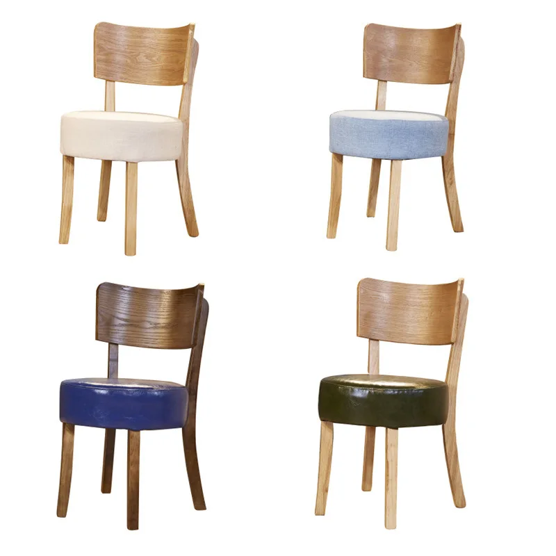 

Milk tea, dessert shop, drink, fast food restaurant, booth table and chair combination, simple and fresh, casual solid wood dini