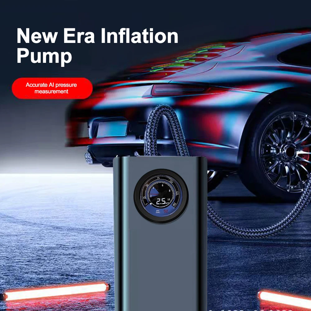 Mini Car Wireless Rechargeable Air Pump Tire Inflator Portable Compressor Digital Tyre Inflator for Auto Motocycle Bicycle Balls