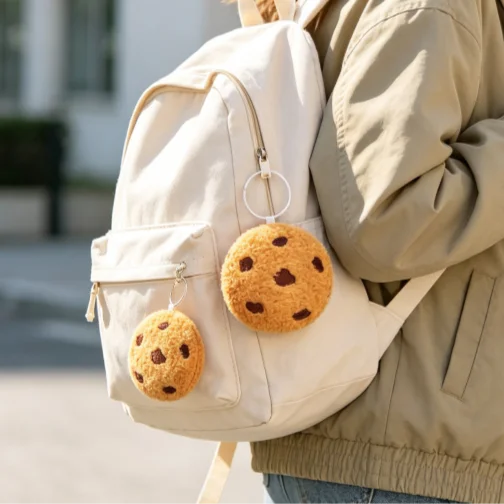 Kawaii Biscuits Plush Toy Realistic Chocolate Cookie Throw Pillow Fluffy Stuffed Cushion for Home Decor Kids Gift