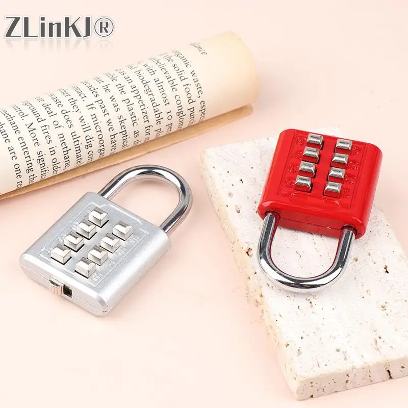 8 Digit Password Code Combination Padlock Zinc Alloy Suitcase Luggage Travel Code Smart Lock Code Keyed Anti-thieft Lock