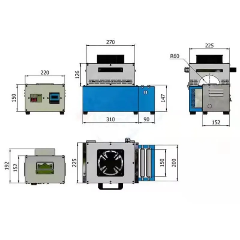 Semicircular Heating Part Shrink Sleeves Heater Tunnel Wire Harness Shrinking Ovens RS-L60