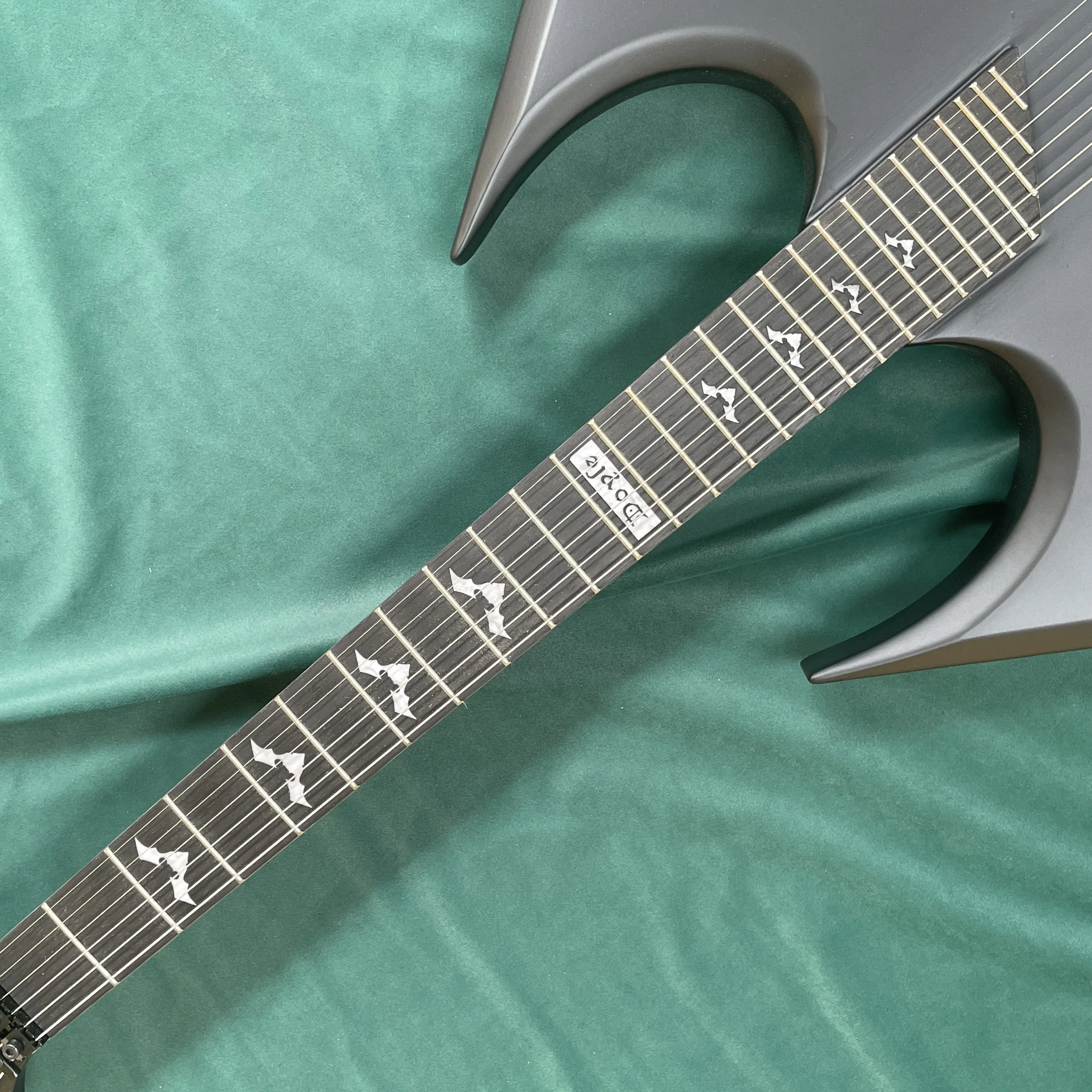 Matte Bat Electric Guitar high-quality hardware, smooth frets, stable tuning, comfortable neck, balanced tone
