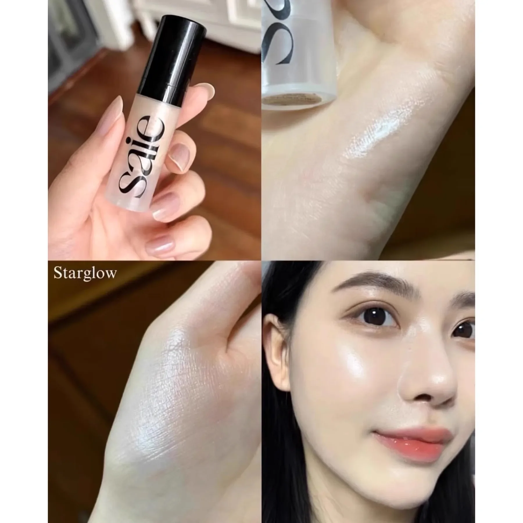 Flüssiger Textmarker, 5 ml, Probe Starglow, Sunglow, Glowy Super Gel, bezauberndes Rouge, Schatten, Hervorhebungsflüssigkeit, Saie, natürliches Make-up