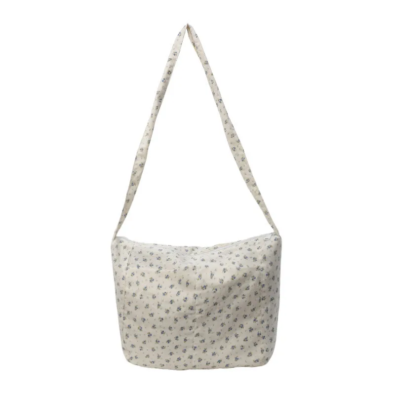 

Versatile Floral Canvas Women Niche Textured Handbag, Shoulder Strap Large Capacity Diagonal Cross Casual Bag Women's Handbag