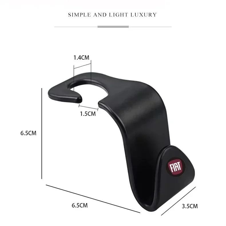 رف أمتعة بخطاف لمسند رأس السيارة، رف تخزين مسند ظهر المقعد لشركة فيات 124 125 500 أبارث باليو بونتو ستليو تيبو باندا دوبلو