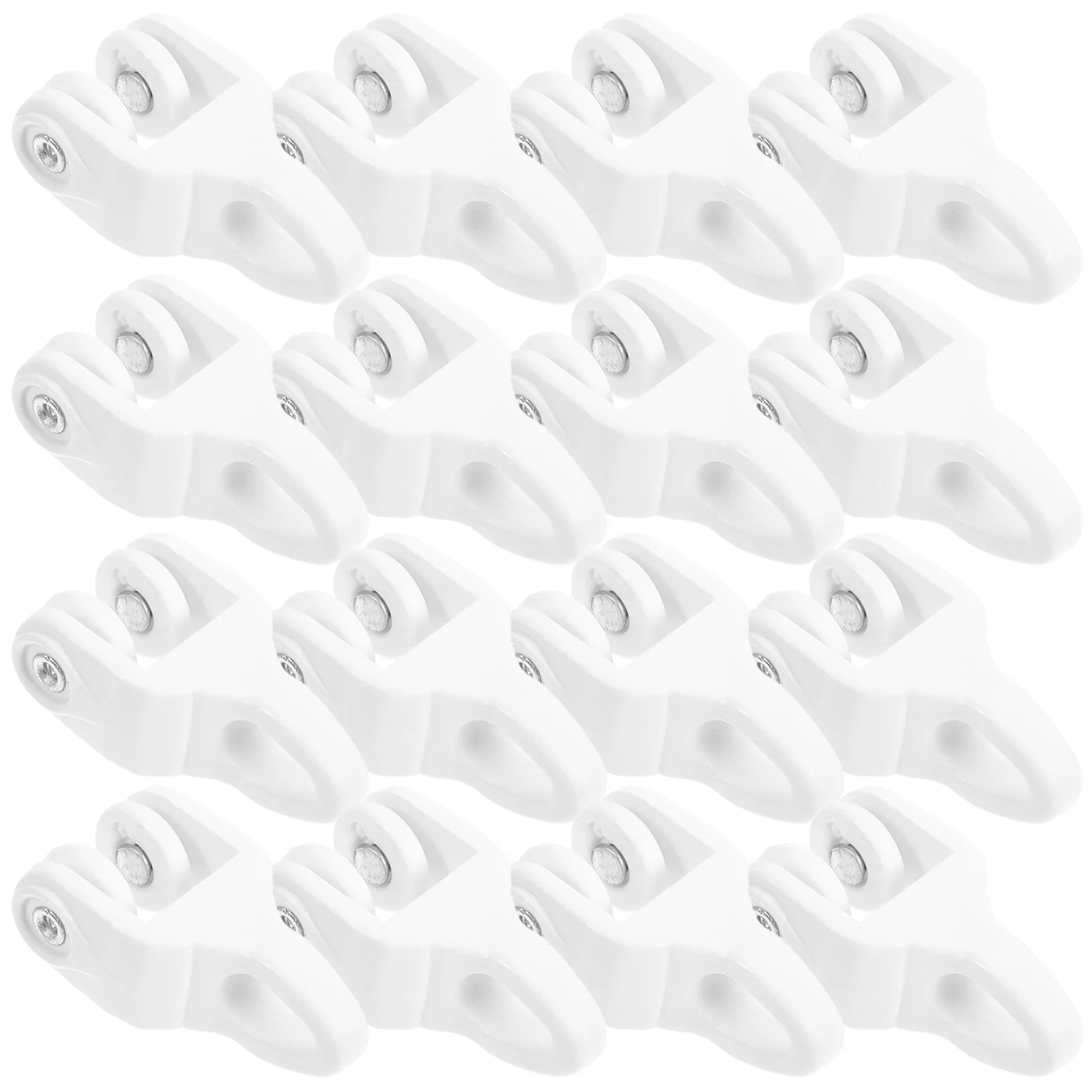 30Pcs ABS Heavy Duty Curtain Track Roller Hooks Nano Silent Gliders with PVC Beads for Seamless Curtain Movement Ceiling Rail