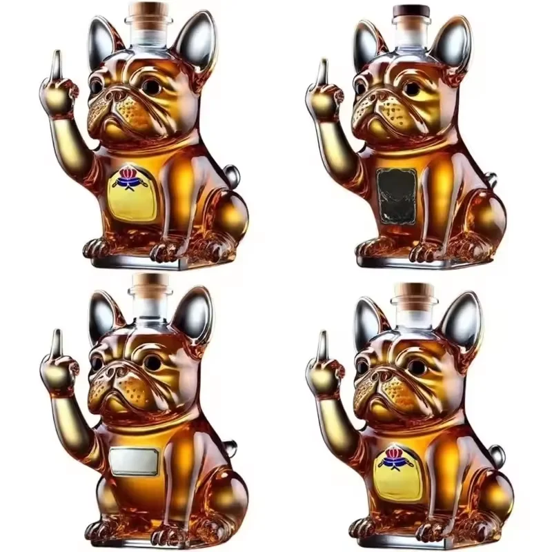 

Funny French Bulldog Whiskey Bottle Whiskey Decanter for Pranks, Bar, Office & Home Decor Wine Cocktail Bottle Statue Decoration