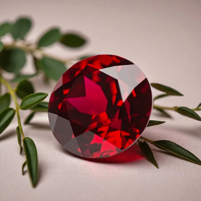 Lab Grown Ruby Pigeon Blood Red Color Round Cut Gemstone Beads For Charms Diy Jewelry Making Selectable AGL Certificate - Image 2