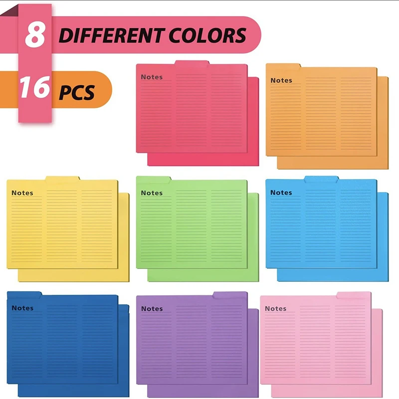 Color Folder 16pcs Office Data Sorting Book A4 Paper Folder