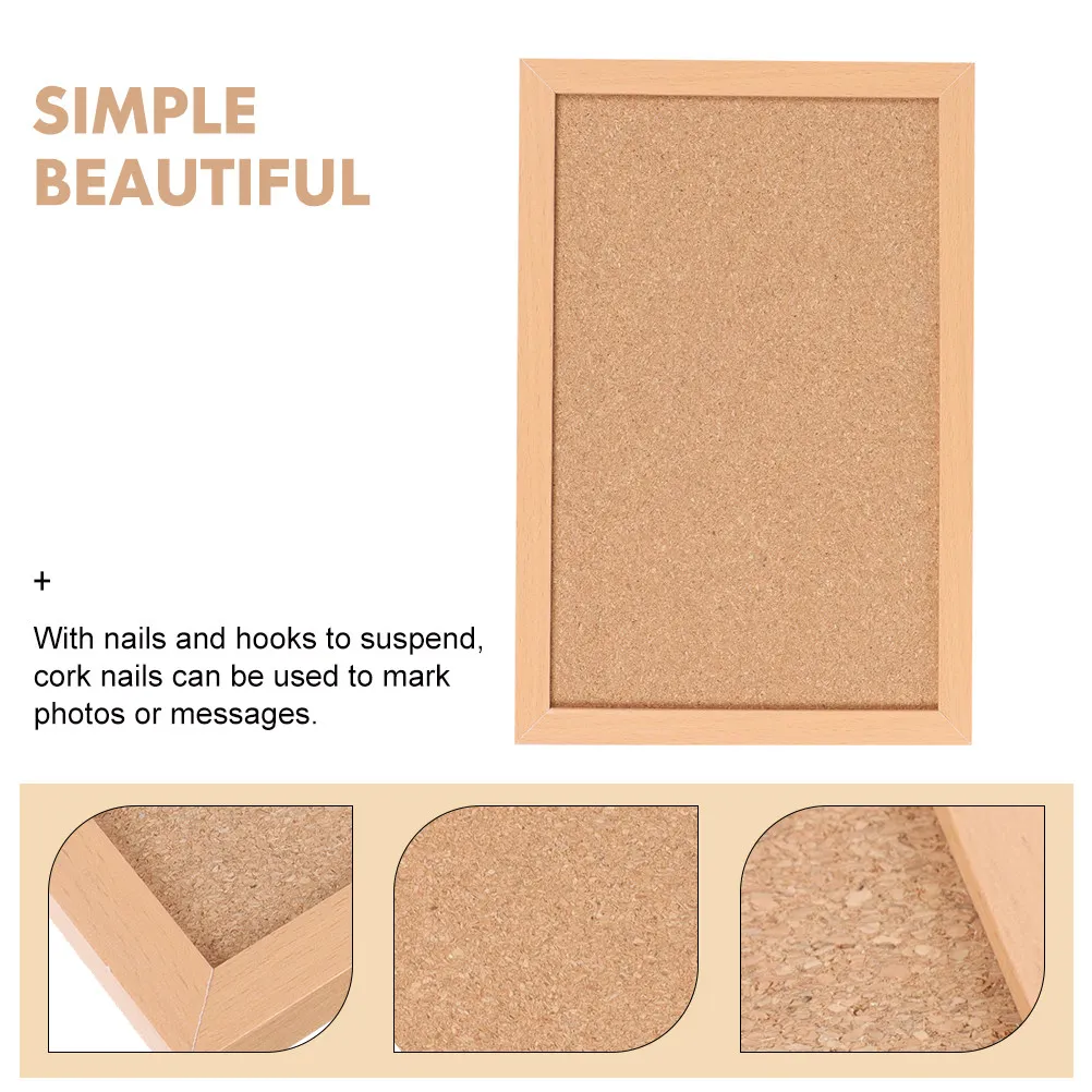1Set Cork Board Multi-Functional Wood Message Center Photo Display Board Wall Office School Cork Boards for Walls