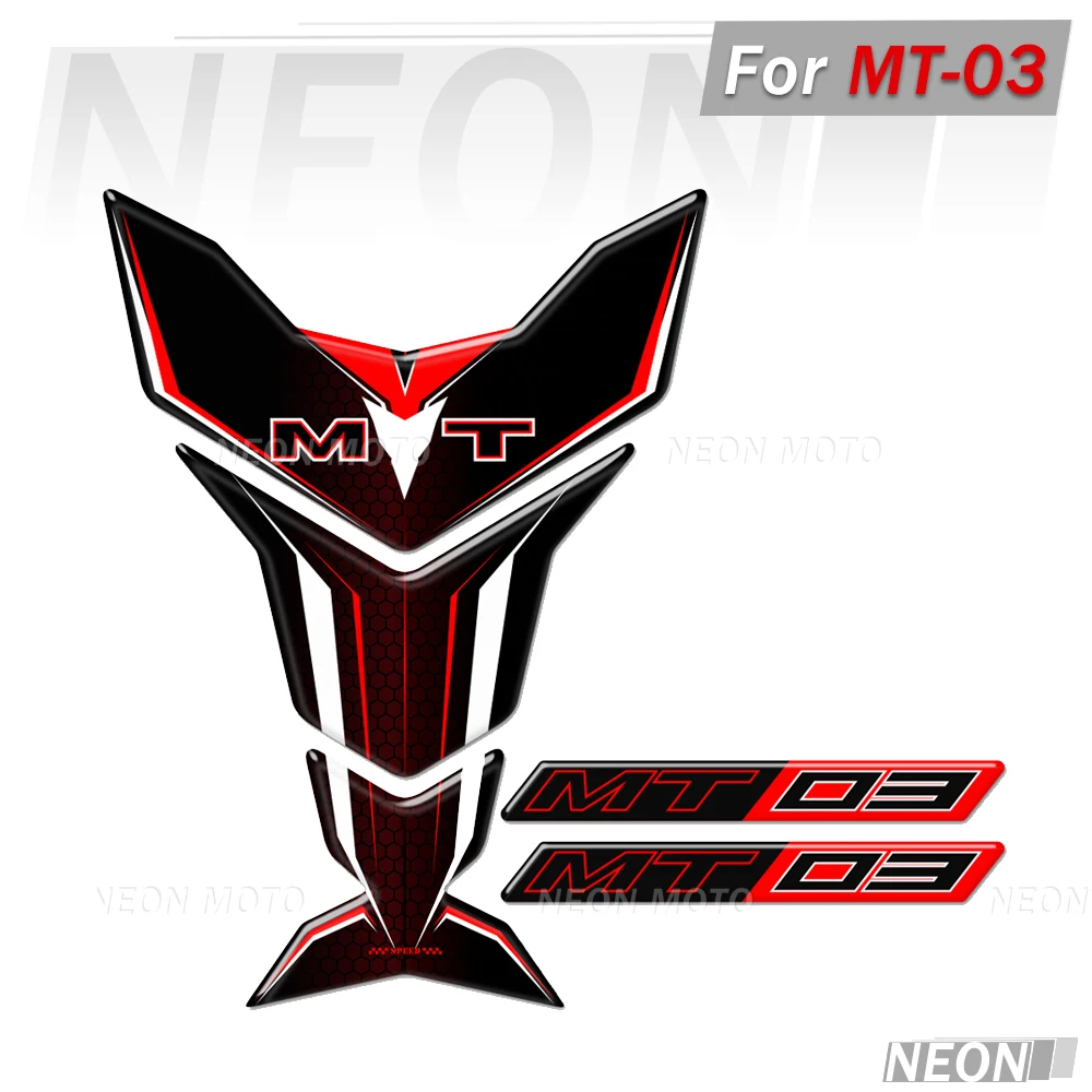 Motorcycle 3D Stickers Tank Pad Protector Fairing Accessories Decals Fender Windshield Handguard For MT03 MT-03 MT 03