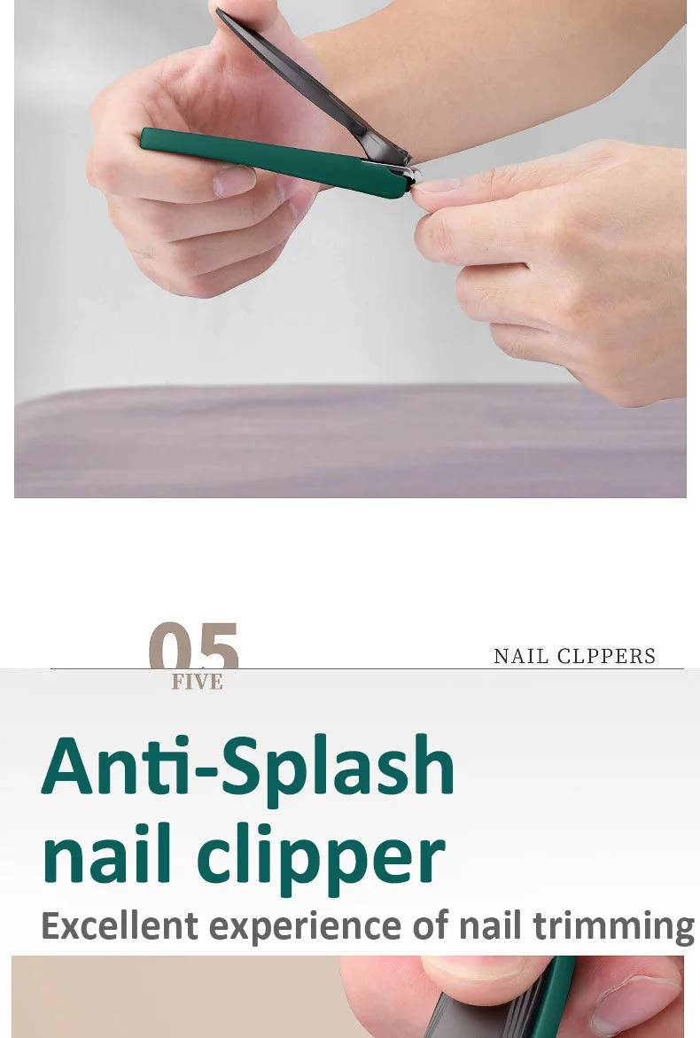 Morandi Bunte Nagelknipser, spritzwassergeschützt, Fingernagelschneider, Edelstahl, Maniküre-Werkzeuge, Nagelschere, abnehmbares Design – Detail 5