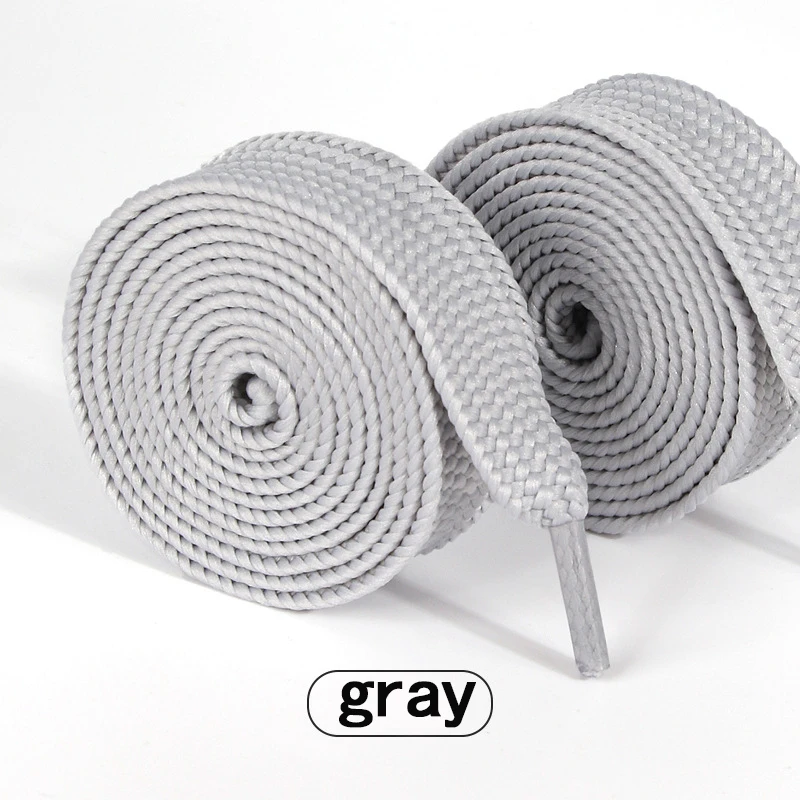 Neuer Stil, 2,2 cm breit, flache Polyester-Schnürsenkel, einfarbig, hochwertige, hochästhetische Schuhschnüre für Mädchen – Detail 15