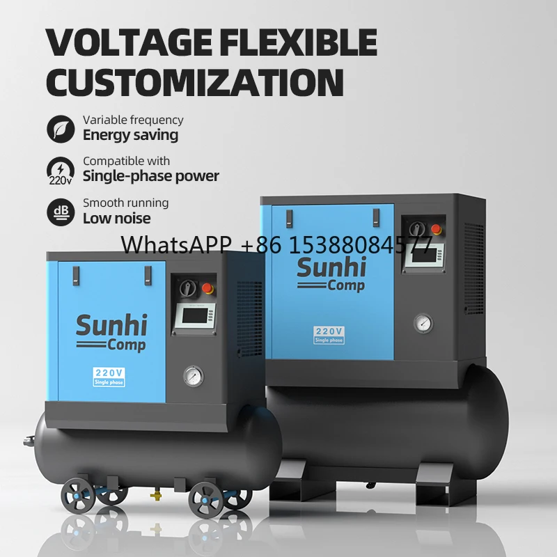 

Single Phase 220V 3kW Screw Air Compressor Energy Efficient Compact Design for Workshops DIY and Small Businesses