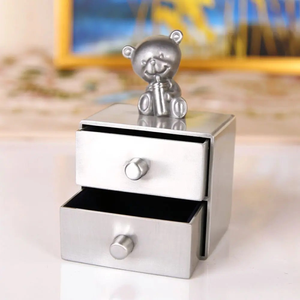Baby Keepsake Box For Tooth And Hair Storage Metal Drawer Organizer European Creative Style Home Decor Present