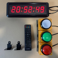10s LED Countdown Stopwatch Digital Wall Clock with  Button Remote Control, Line Button Reset  School Ninja Unicycle Race Timer