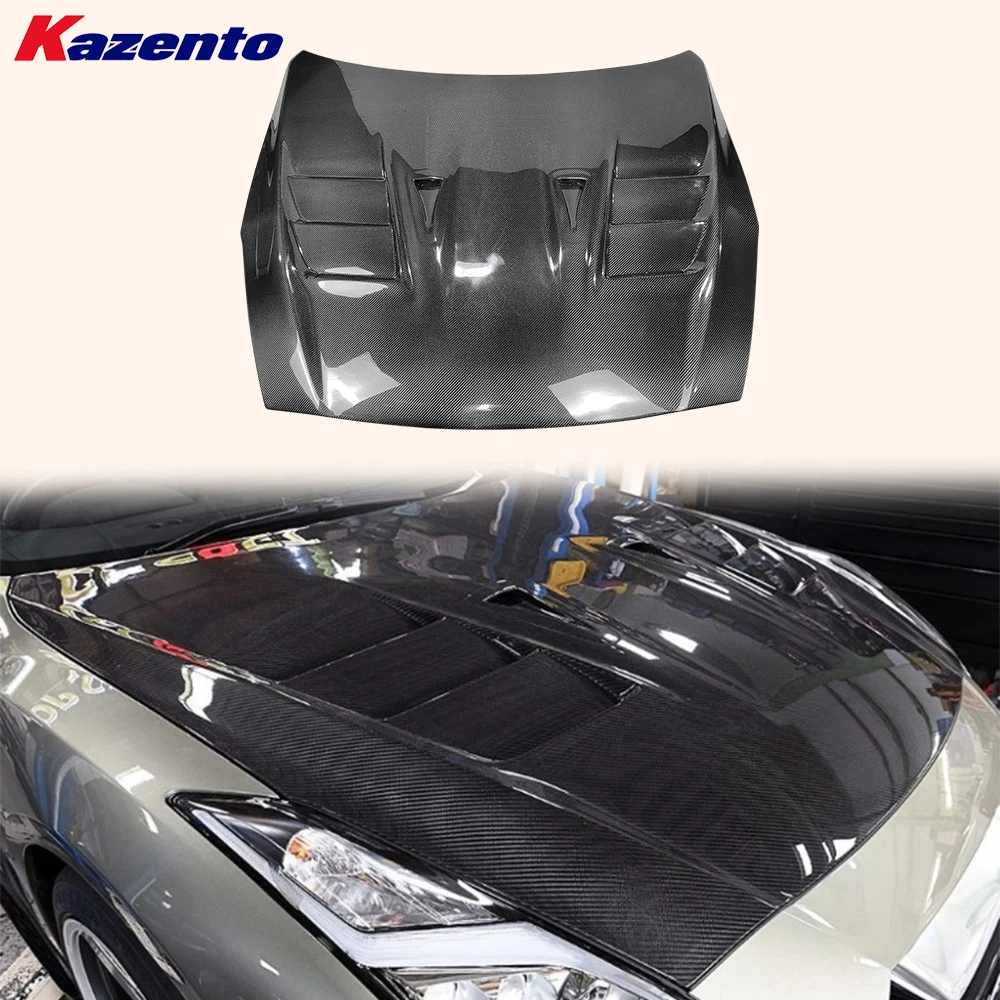 For Nissan GTR R35 Coupe 2013-24 Carbon Fiber TS Style Front Vented Cooling Hood( Ocean freight is favorable, welcome to inqury)