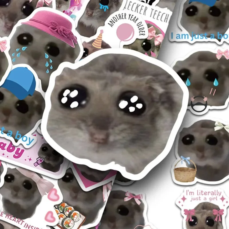 56 Sheets Not Repeated Hamster Creative Stickers Diary Decoration Waterproof Sticker Laptop Phone Protect Cases Ornament Label