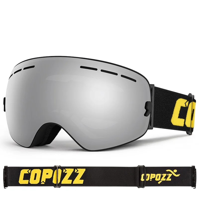 COPOZZ Men Women Brand Ski Goggles Snowboard Goggles Glasses For Skiing UV400 Protection Snow Glasses Anti-Fog Ski Mask Eyewear