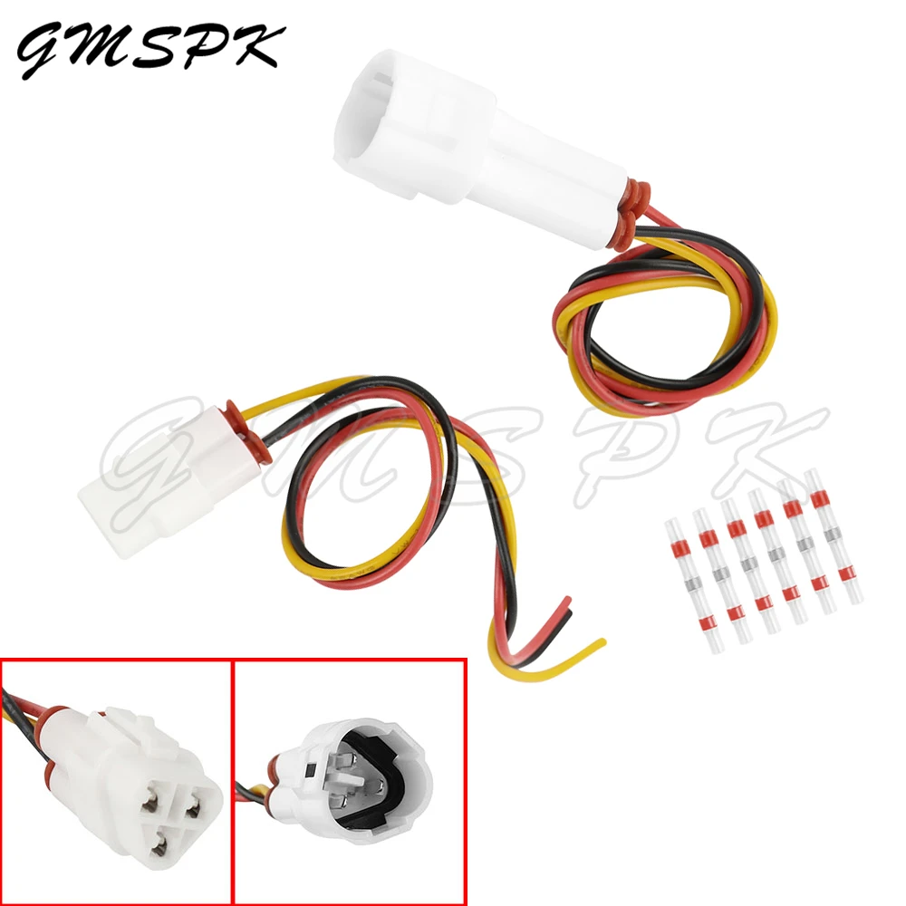 2/4X Motorcycle 3 Pins 12V Power Outlet Connector Auxiliary Plug Power Cable Adapter Fit for Yamaha Super Tenere XT1200Z XTZ1200