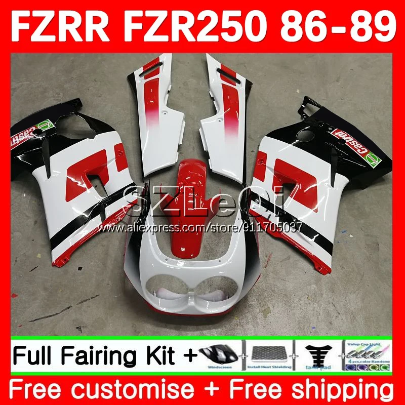 FZR250RR For YAMAHA FZR250 R FZRR FZR 250 Factory Red 250R FZR-250 RR 86 87 88 89 149No.104 FZR250R 1986 1987 1988 1989 Fairing