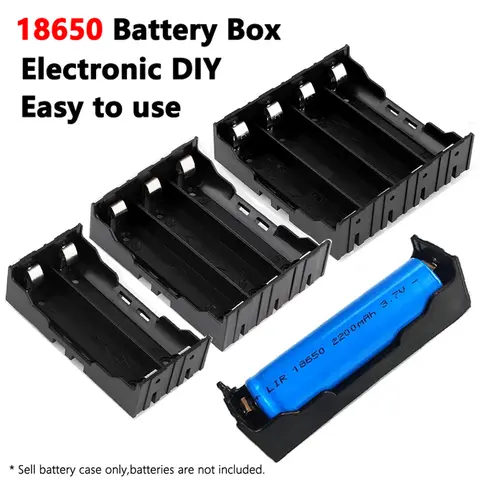 DIY 18650 파워뱅크 케이스 18650 배터리 홀더 보관함 케이스 1 2 3 4 슬롯 배터리 컨테이너 리튬 이온 배터리 보관함 DIY 18650 파워뱅크 케이스 18650 배터리 홀더 보관함 케이스 1 2 3 4 슬롯 배터리 컨테이너 리튬 이온 배터리 보관함