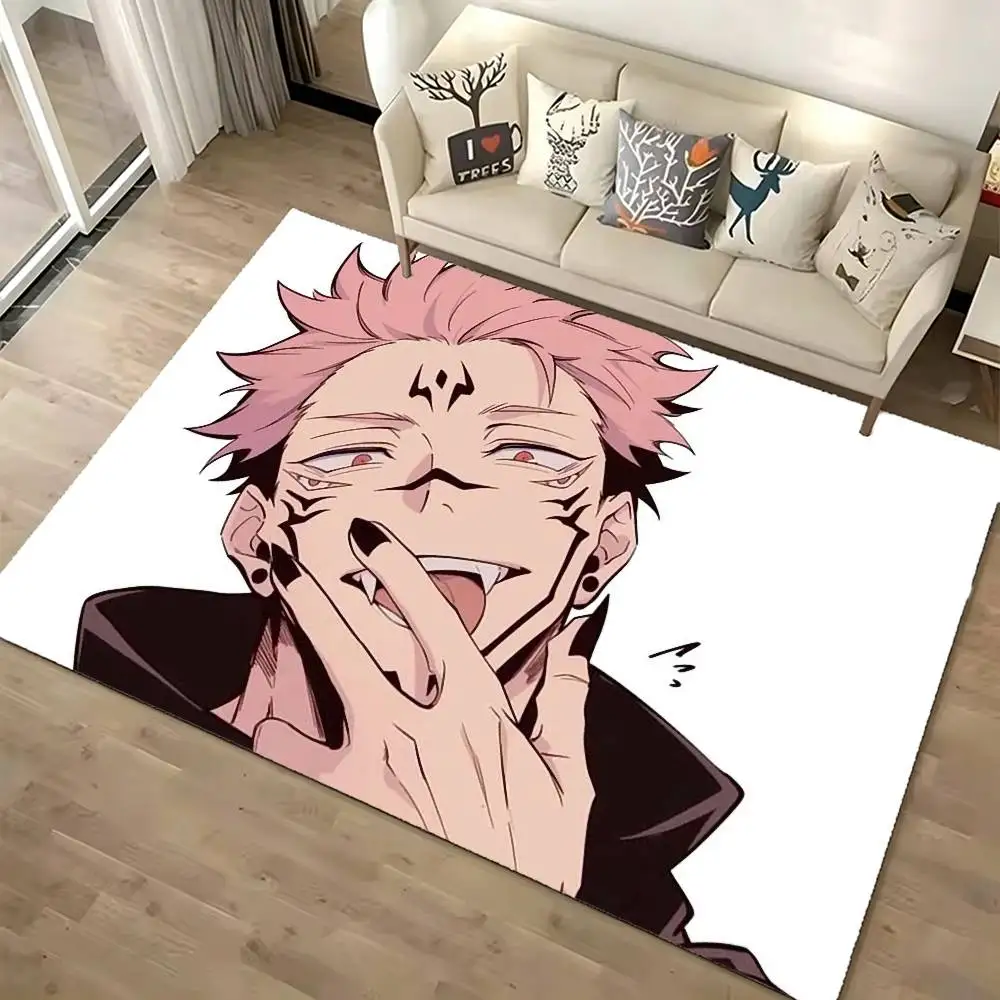 J-Jujutsu Kaisen RR-yomen Sukuna Floor Mat Bathroom Absorbent Mat Rugs Simple Door Dirt-resistant Mat Home Kitchen Mat