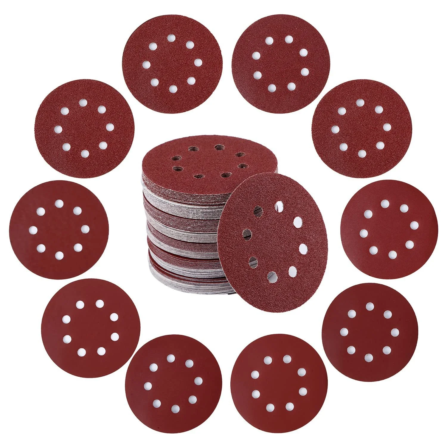 Random Orbital Sander - 30 Adet 12.7cm/5in Zımpara Diskleri 60