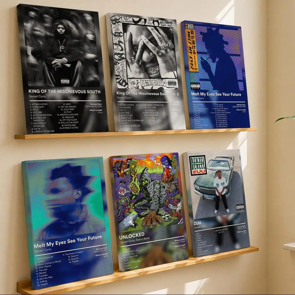 Rapper D-Denzel Curry Framed Wall Painting Wooden Framed Canvas Poster Wall Art HD Waterproof Print Home Decor
