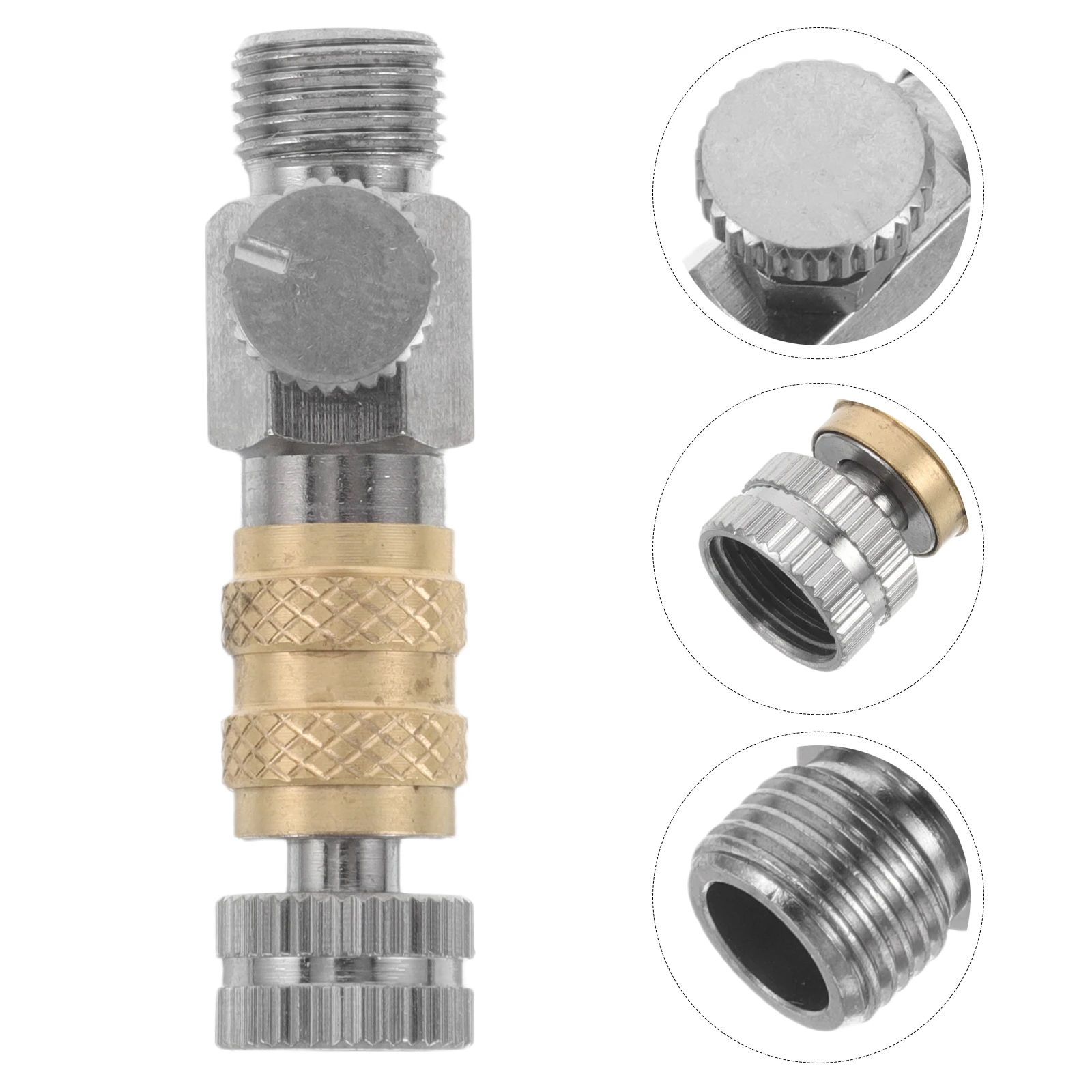 

Quick Disconnect Airbrush Coupler Adapter Set For Air Compressor Adjustable Airflow Durable Metal Connector Universal
