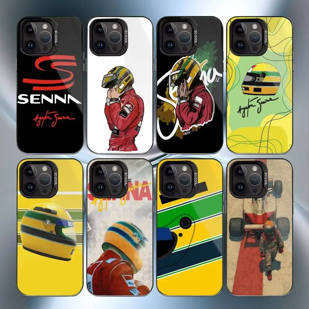 

Racing Driver A-Ayrton S-Senna Phone Case For iPhone17,16,15,14,13,12,11 Plus,Pro Max Black Candy Matte Shockproof Cover