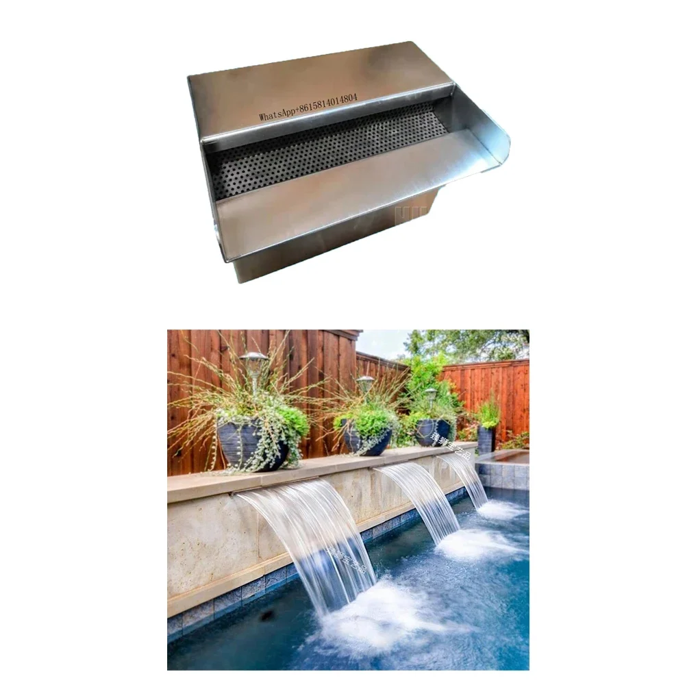 

Landscape fountain nozzle/Artificial water curtain/Stainless steel 304 waterfall/flowing water wall outlet/spillway